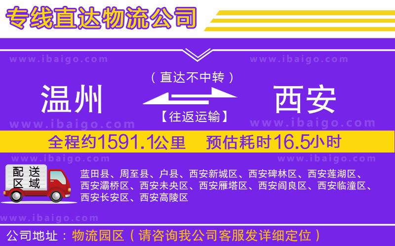 溫州到西安貨運(yùn)公司