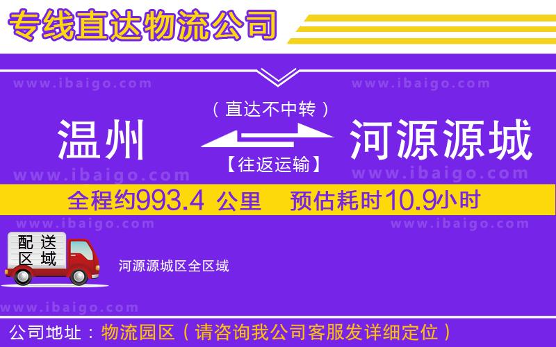 溫州到河源源城區(qū)貨運(yùn)公司