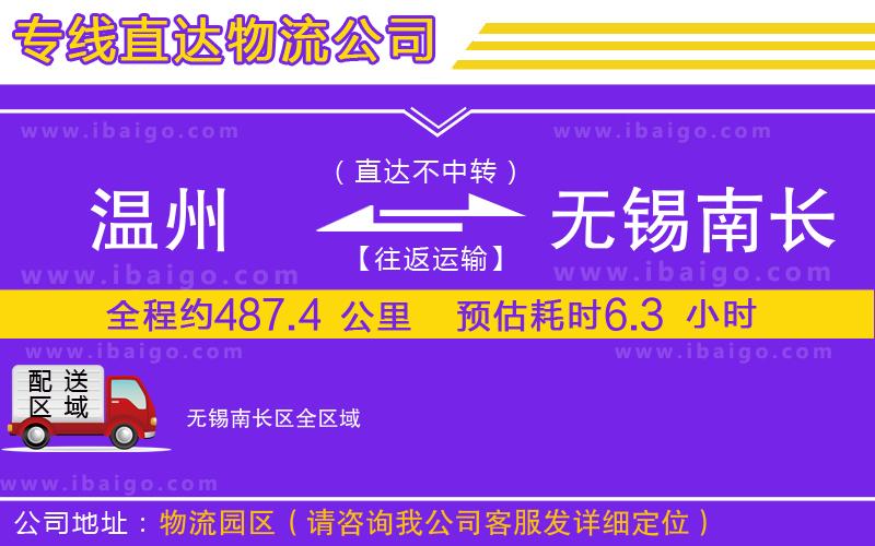 溫州到無錫南長區(qū)物流公司