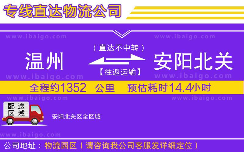 溫州到安陽(yáng)北關(guān)區(qū)貨運(yùn)專(zhuān)線