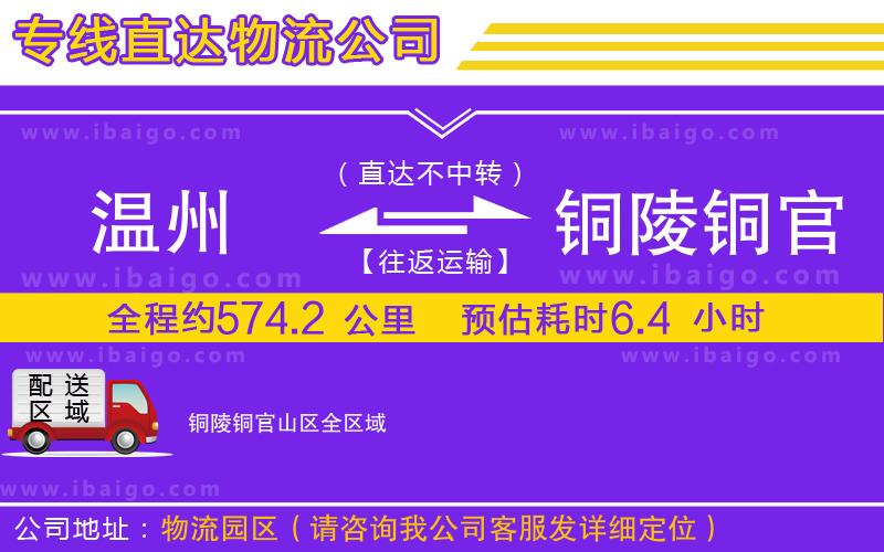 溫州到銅陵銅官山區(qū)貨運(yùn)專(zhuān)線