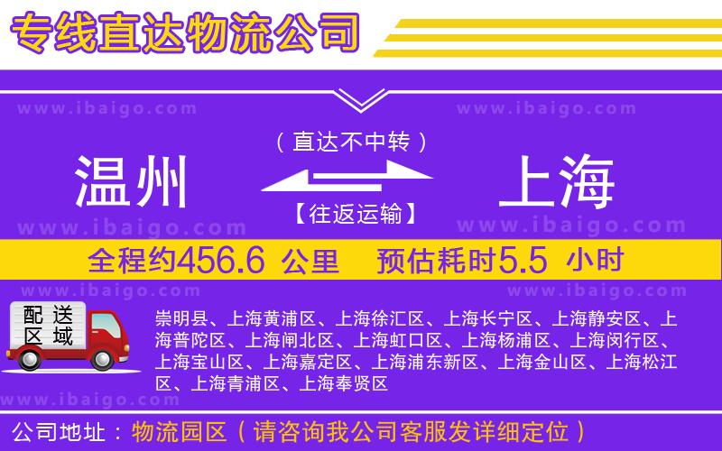 溫州到上海貨運(yùn)專線