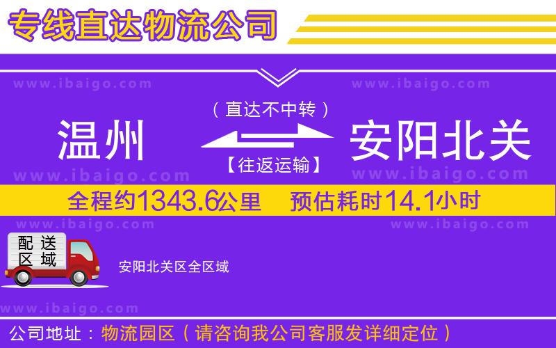 溫州到安陽北關區(qū)貨運公司