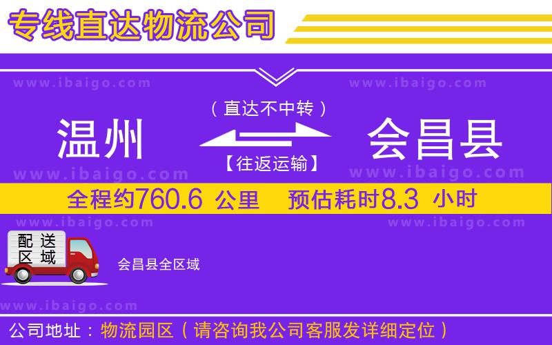 溫州到會(huì)昌縣物流專(zhuān)線(xiàn)