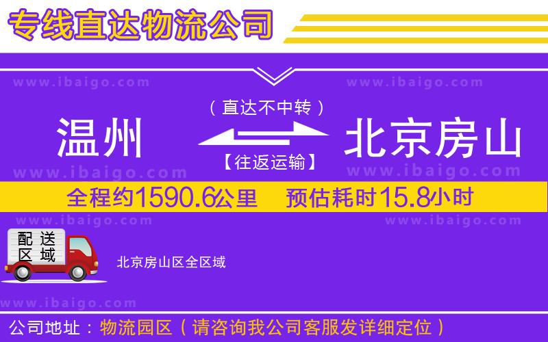 溫州到北京房山區(qū)貨運公司